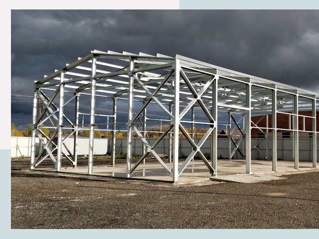 Двускатные ангары в Урай от 625 руб. за квадрат