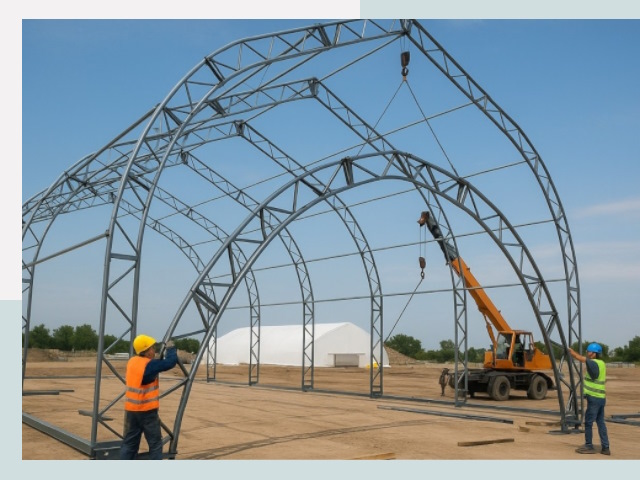 Монтаж ангаров в Урае от 625 руб. - Надежно и быстро