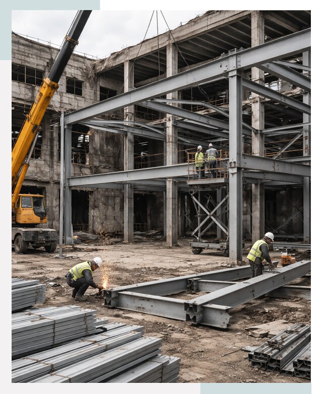 Реконструкция металлокаркасных зданий в Урае от 364735р.|СтальСтрой-Урй